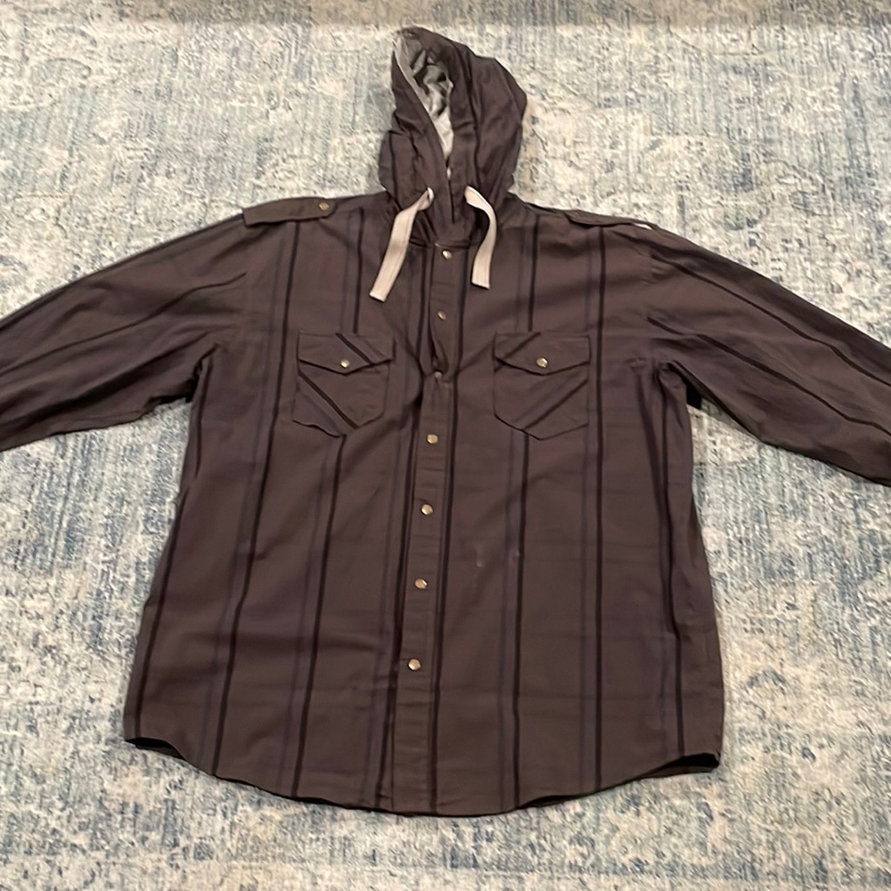 Original Eight Eight Grey Hooded Flannel